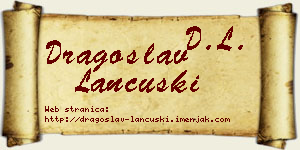 Dragoslav Lančuški vizit kartica